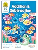 School Zone Addition & Subtraction Workbook: 64 Pages, 1st Grade, 2nd Grade, Elementary Math, Sums, Differences, Place Value, Regrouping, Fact Tables, Ages 6-8 (I Know It! Book Series)