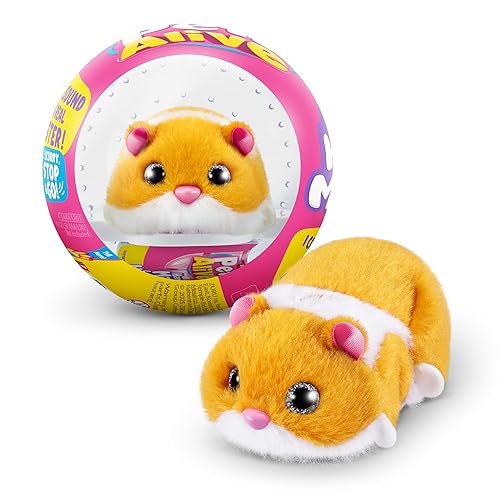 Pets Alive Hamstermania (Orange) por ZURU Hamster, Mascota Electrónica, 20+ Sonidos Interactivos, Juguete Bola para Niñas y Niños
