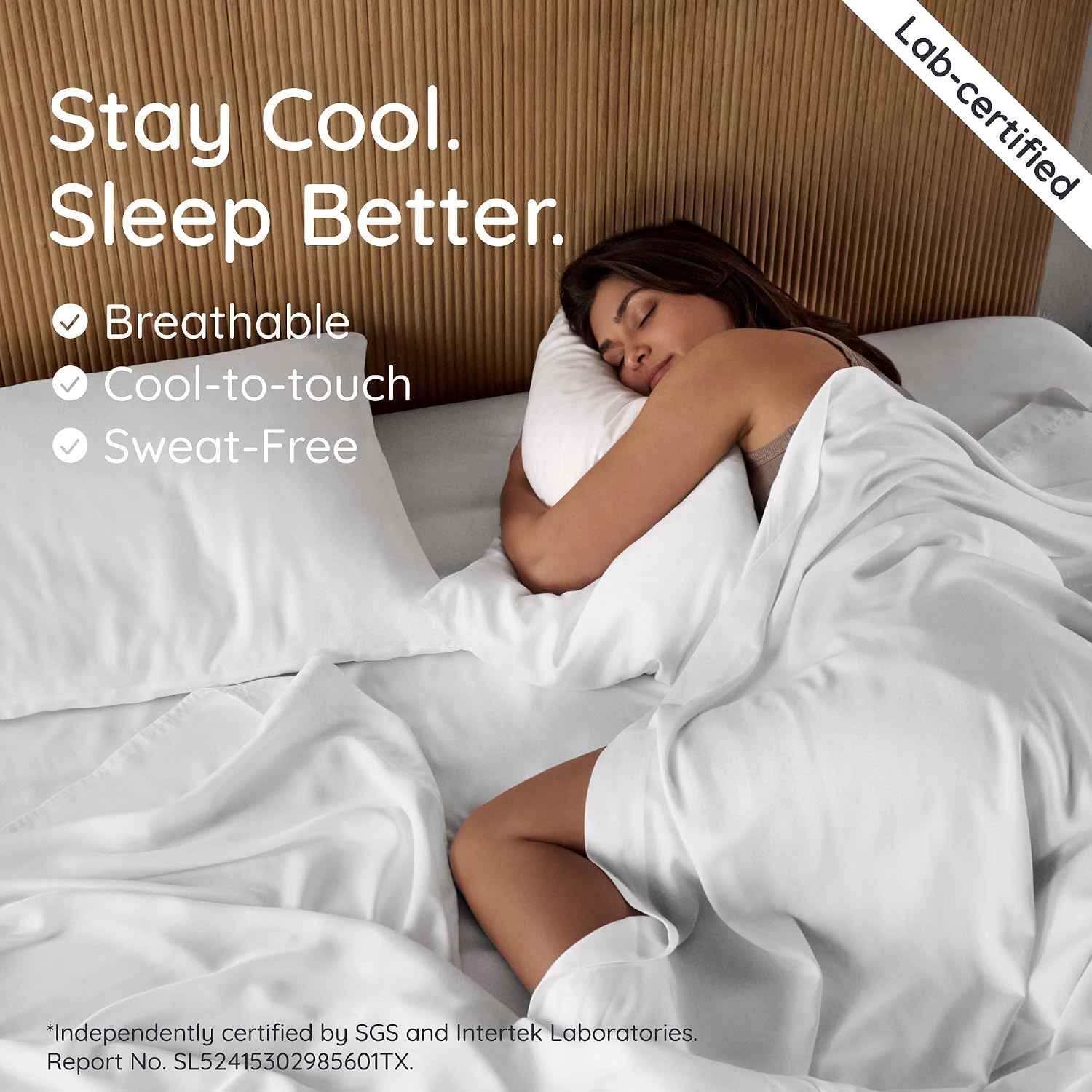  Twin Sheet Set – 4-Piece Set of 100% Viscose Derived from Bamboo Cooling Sheets Twin, Silky Soft, Breathable & Lightweight, Keeps You Cool & Dry Overnight (White) thumbnail