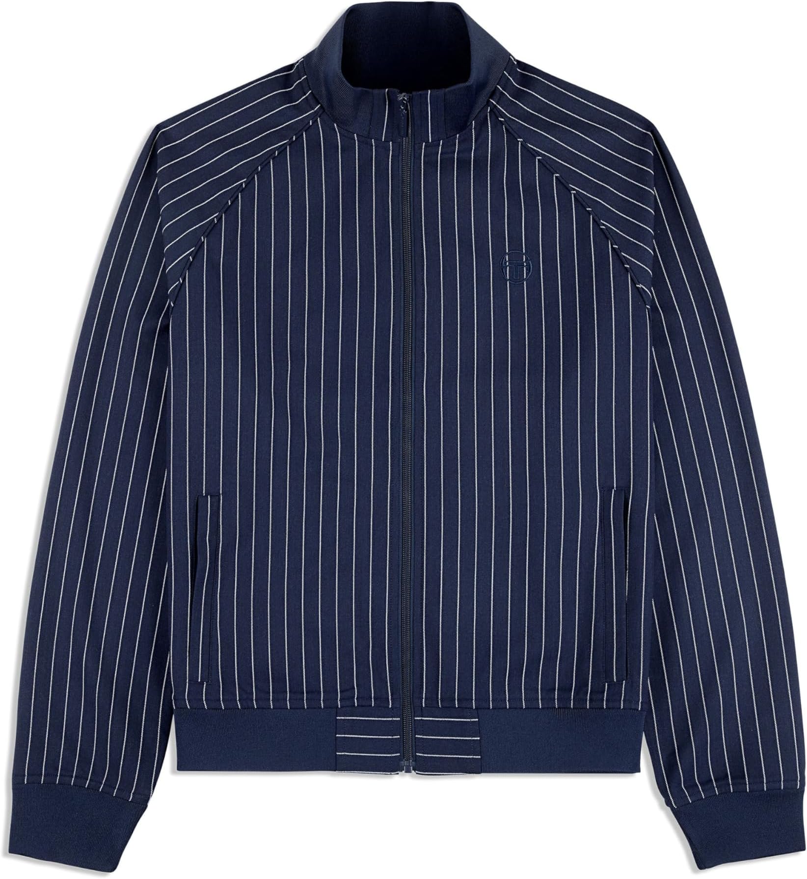 Sergio Tacchini Men's Gessato Suiting Track Jacket- Maritime Blue