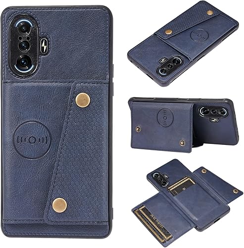 Funda para Xiaomi Poco F3 GT, con ranura para tarjeta para Xiaomi Redmi K40 Gaming M2012K10C MZB09C6IN Funda Azul