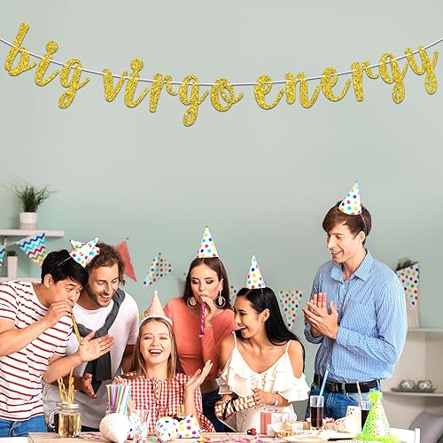 Miniatura 4 de Cartel de energía Big Virgo, cartel de feliz cumpleaños, letrero de banderines de Virgo, 12 constelaciones con temática del zodiaco, suministros de