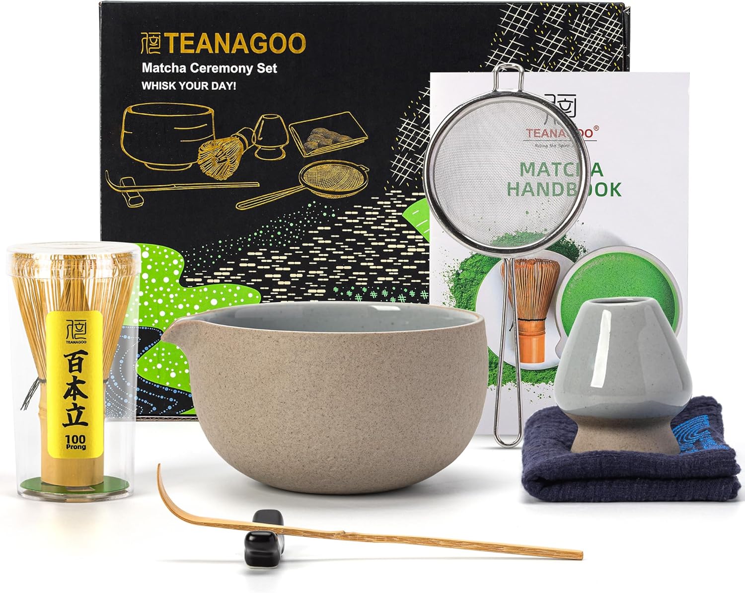 TEANAGOO 7-Pcs Matcha Whisk Set