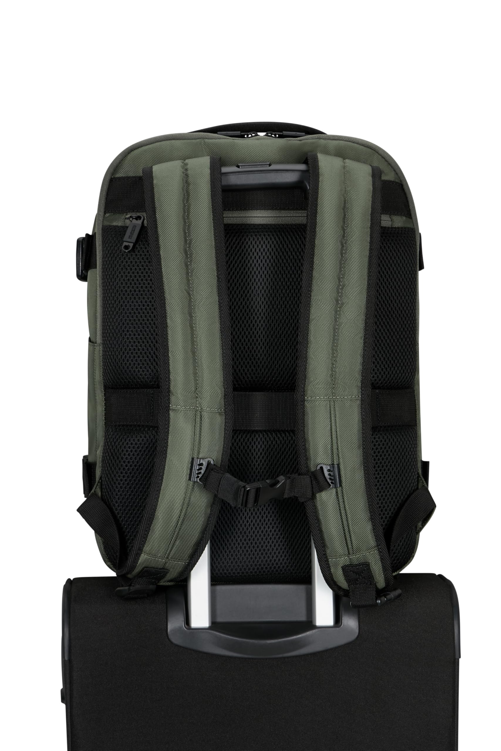 American Tourister Urban Track - Mochila portátil 15.6" – 45 cm, 29 L - 3 compartimentos grandes - Gran capacidad - Ergonómica - Compartimento acolchado para portátil - Grün (Dark Khaki)