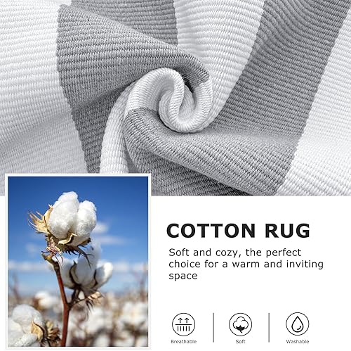 Miniatura 436 de IOHOUZE - Tapete a cuadros estilo búfalo de 5 x 8 pies para interiores y exteriores, lavable, para sala, tapete de bienvenida primavera-verano