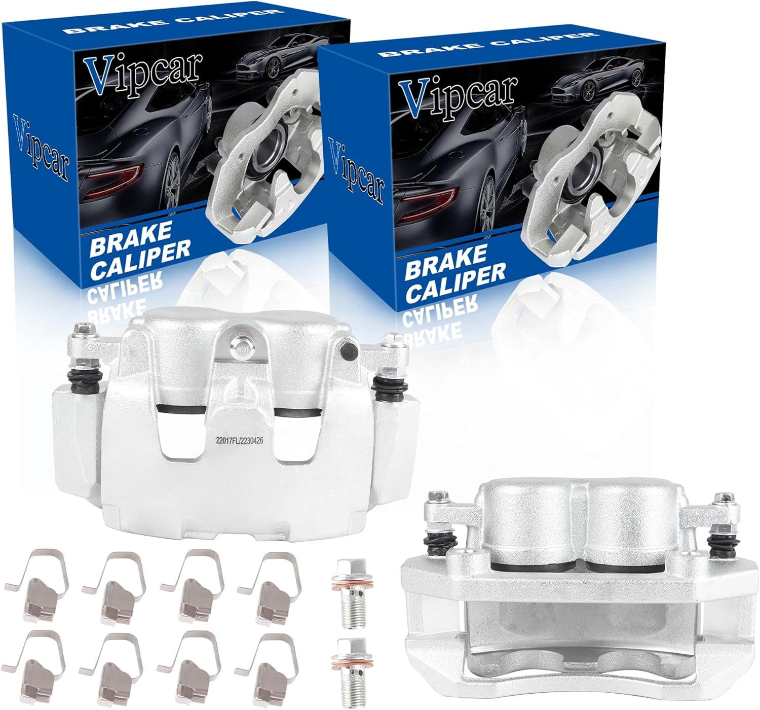 Front Brake Caliper Set with Bracket – Compatible with 2007–2009 Chrysler Aspen, 2007–2009 Dodge Durango, 2011–2018 Ram 1500 – Left & Right – Replaces 18B5055, 18B5054