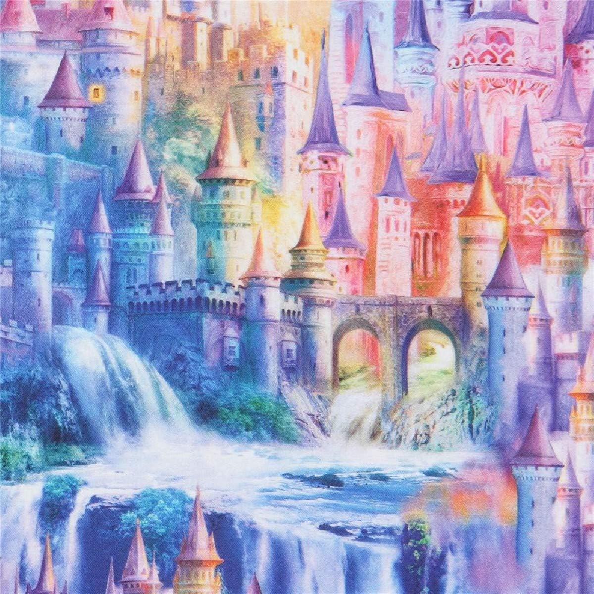 Kaufman Picture This Castles Rainbow, Quilting Fabric by the Yard