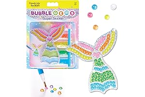 Mermaid-Themed Bubble Gems Super Sticker Craft Kit by Creativity for Kids