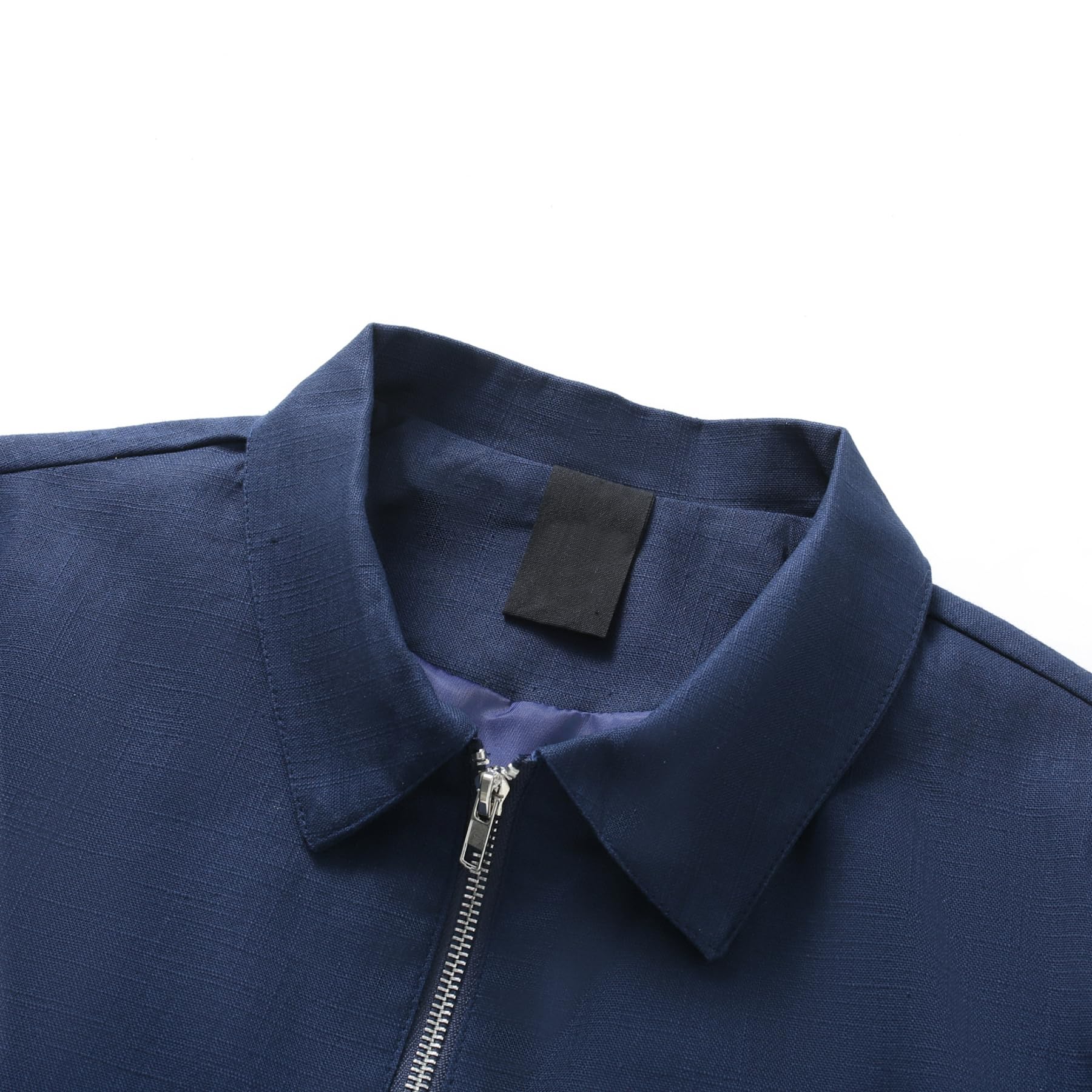 Allthemen Giacca in Lino Uomo Casual leggera Giacche Cerniera Sportivi Transitorio Revers Blazer Primavera
