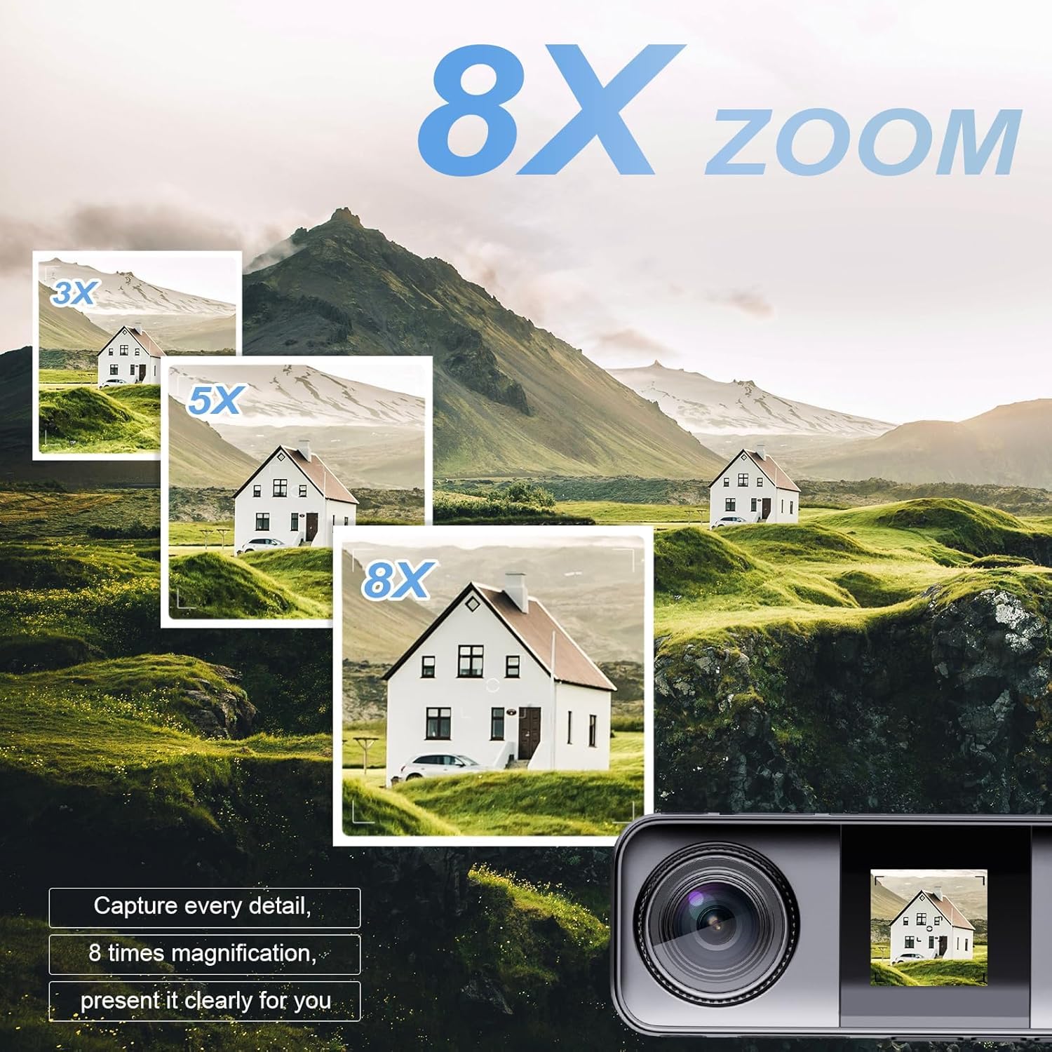 Xilecam Caméra Sport Double écran 4K 60FPS Caméra étanche à écran Tactile Camera Moto Anti-Secousse et Accessoires de Montage Adapté aux Sports de Plein air et au Cyclisme（Gris métallisé）