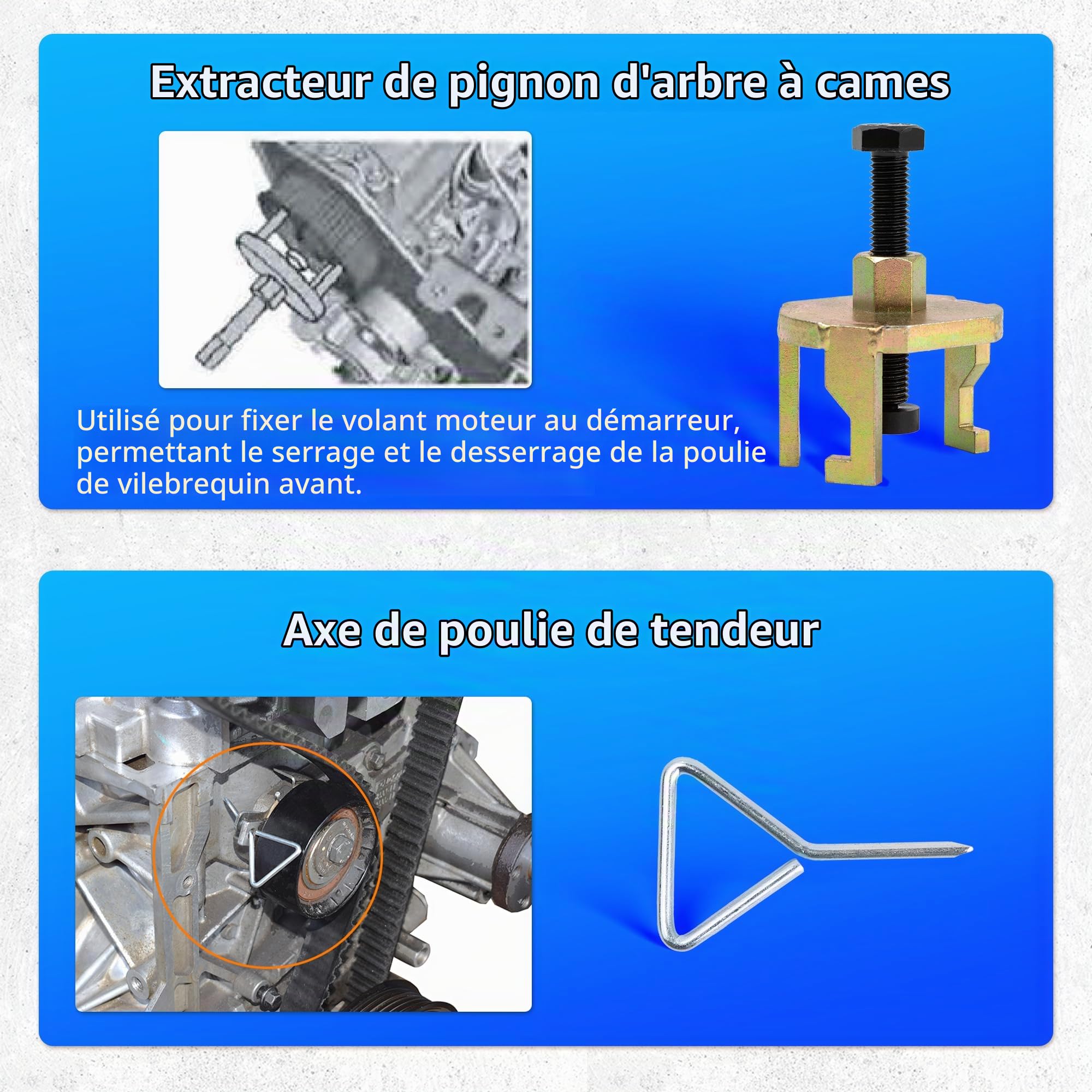 18 Pièces Kit Outils Calage Moteur Distribution,Outils Arbre à Cames de Verrouillage pour Ford Mazda 1.4 1.6 1.8 2.0 Di/TDCi/TDDi ECOBOOST 1.6 Ti-VCT 1.5/1.6 VVT,303-1097 303-1059 303-1552 303-393
