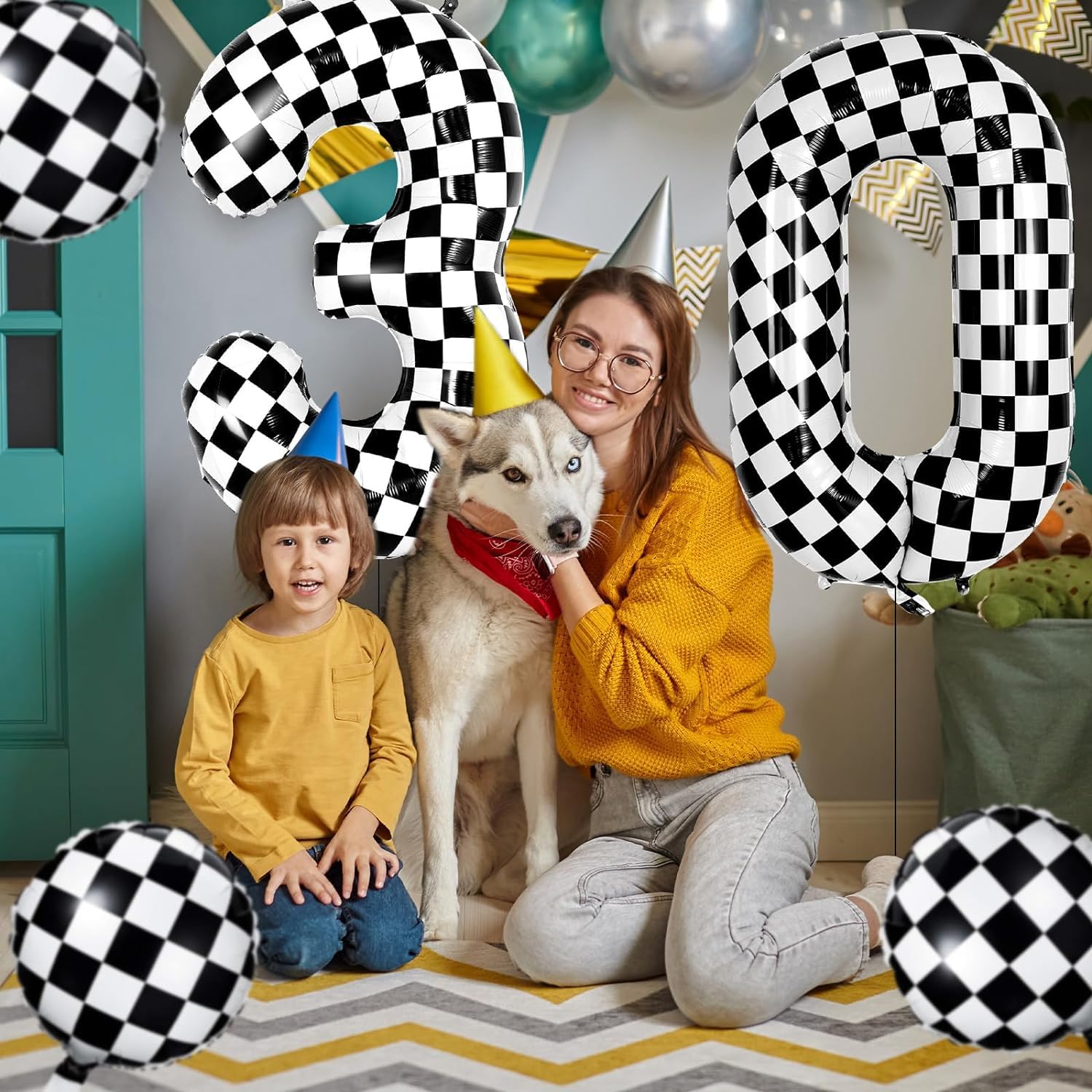 Red 0 balloon 40 Inch Giant Helium Foil Number 0 to 9 Red Balloon Birthday Wedding Party Digital Decorations (Number 0) — view 625