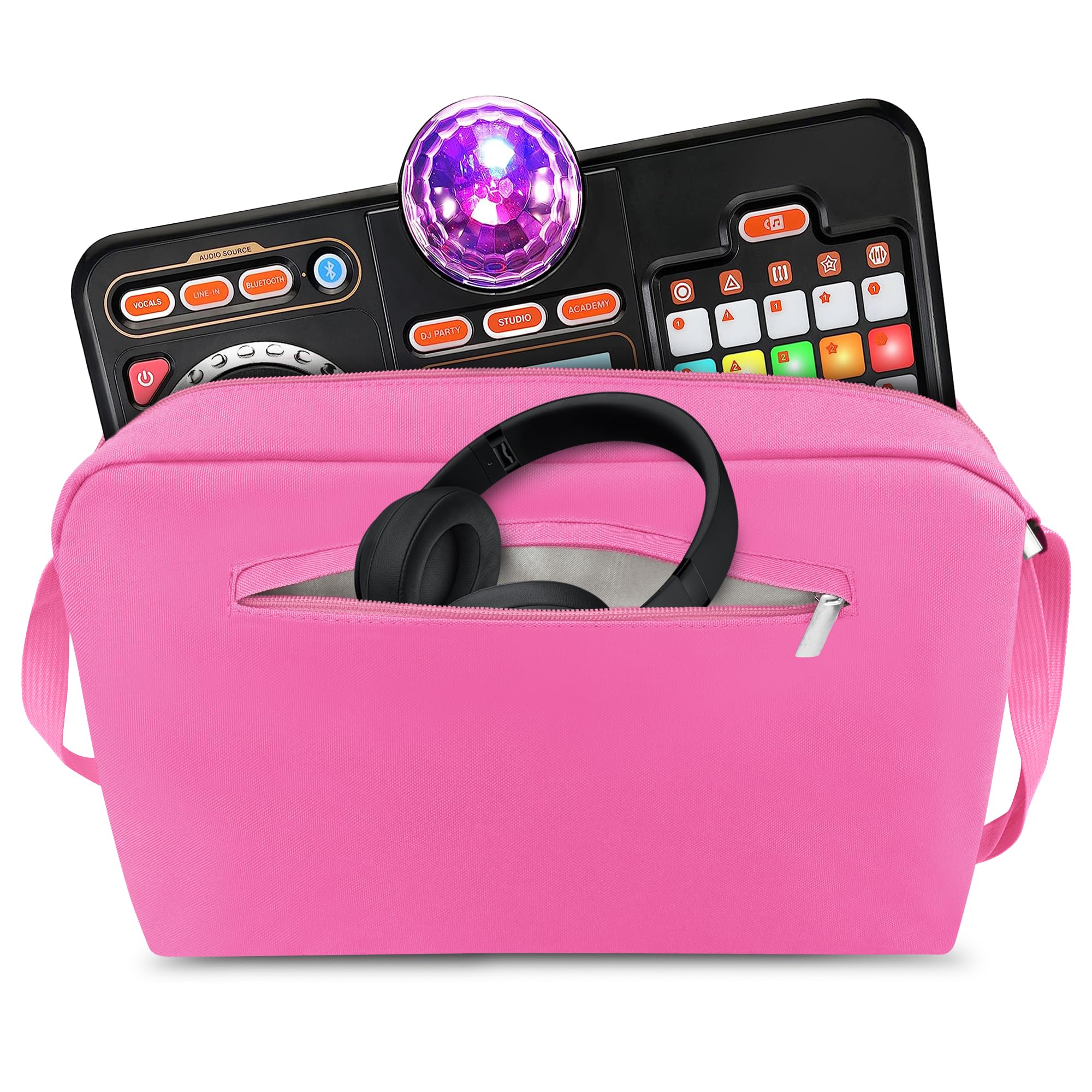 Bag Compatible with VTech Kidi DJ Mix Toy DJ Mixer for Kids, Pink, Modern