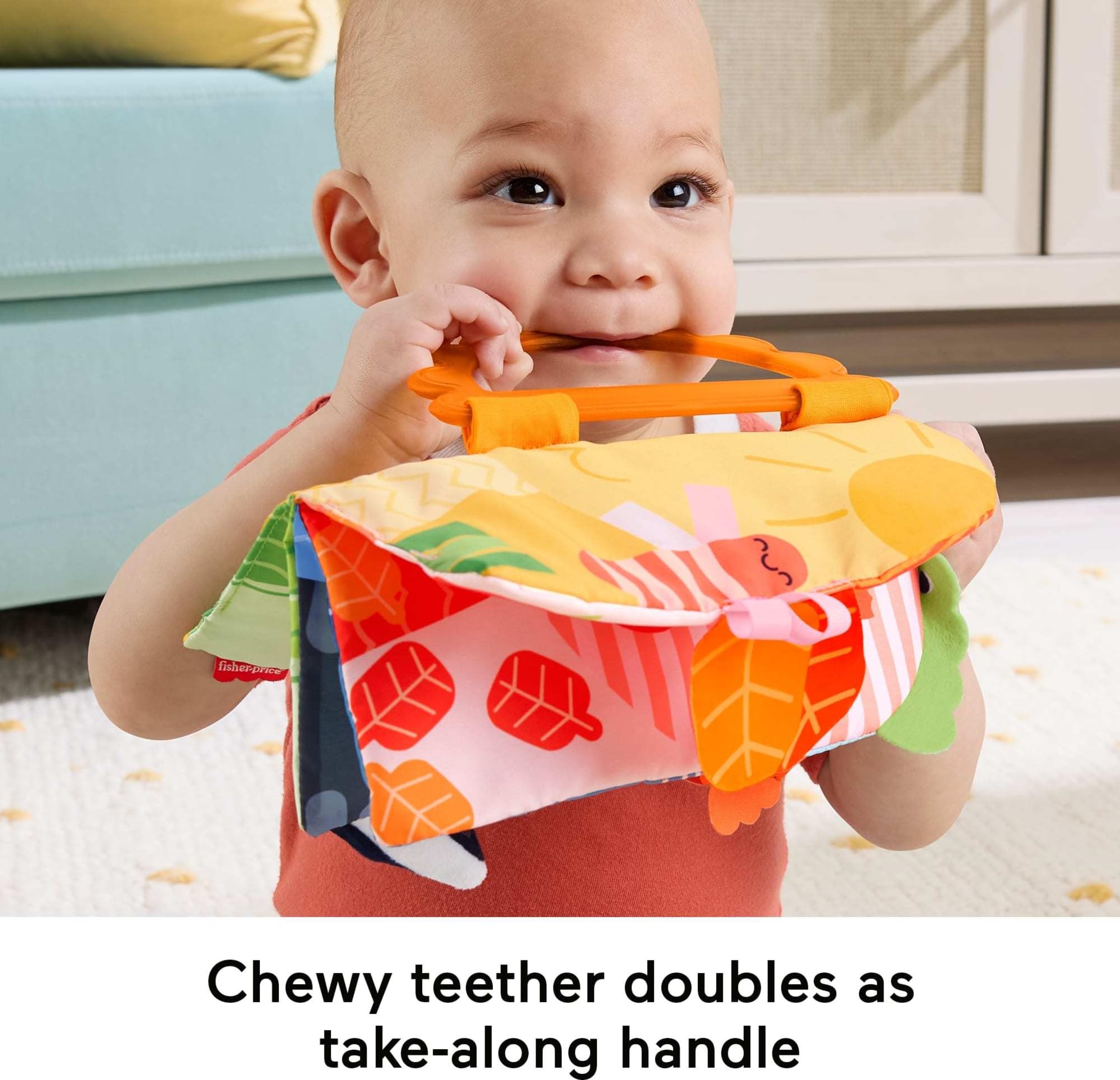 Fisher-Price Libro blandito sensorial de Las Estaciones Juguete para bebés, Actividades para Realizar Boca Abajo, 4 páginas de Juegos entretenidos, para bebés a Partir de 0 Meses, JKP53 - 4