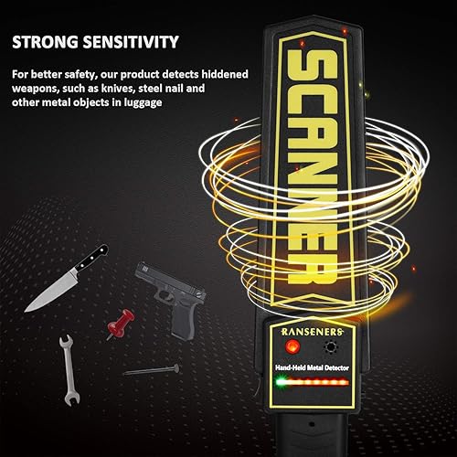 Miniatura 6 de Varita de seguridad de mano,Varita detector de metal,Varita detector de seguridad de alta sensibilidad para inspección de seguridad, detección de