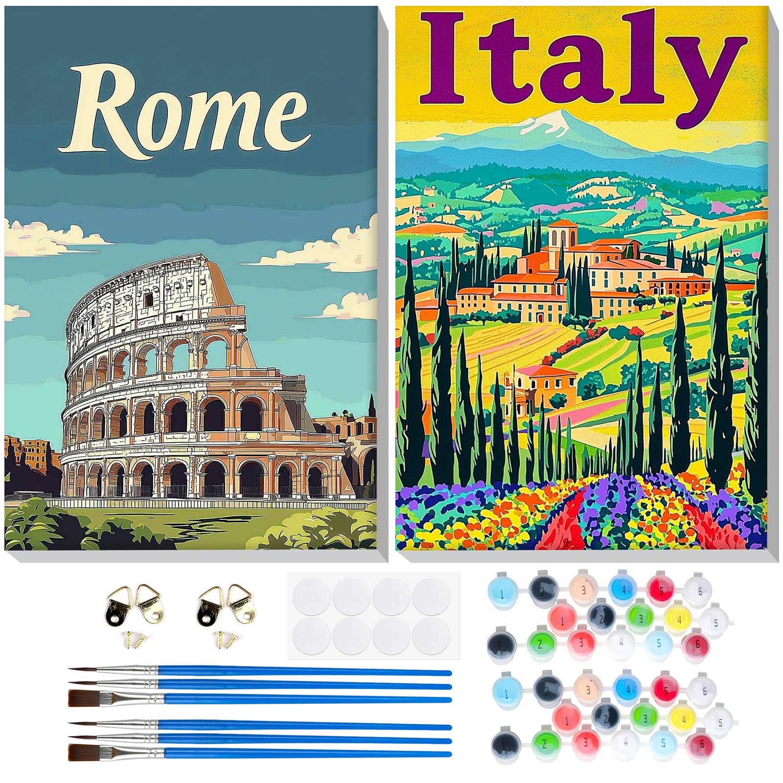 Malen Nach Zahlen Erwachsene 40x50cm - Retro Stadtbild DIY Malset