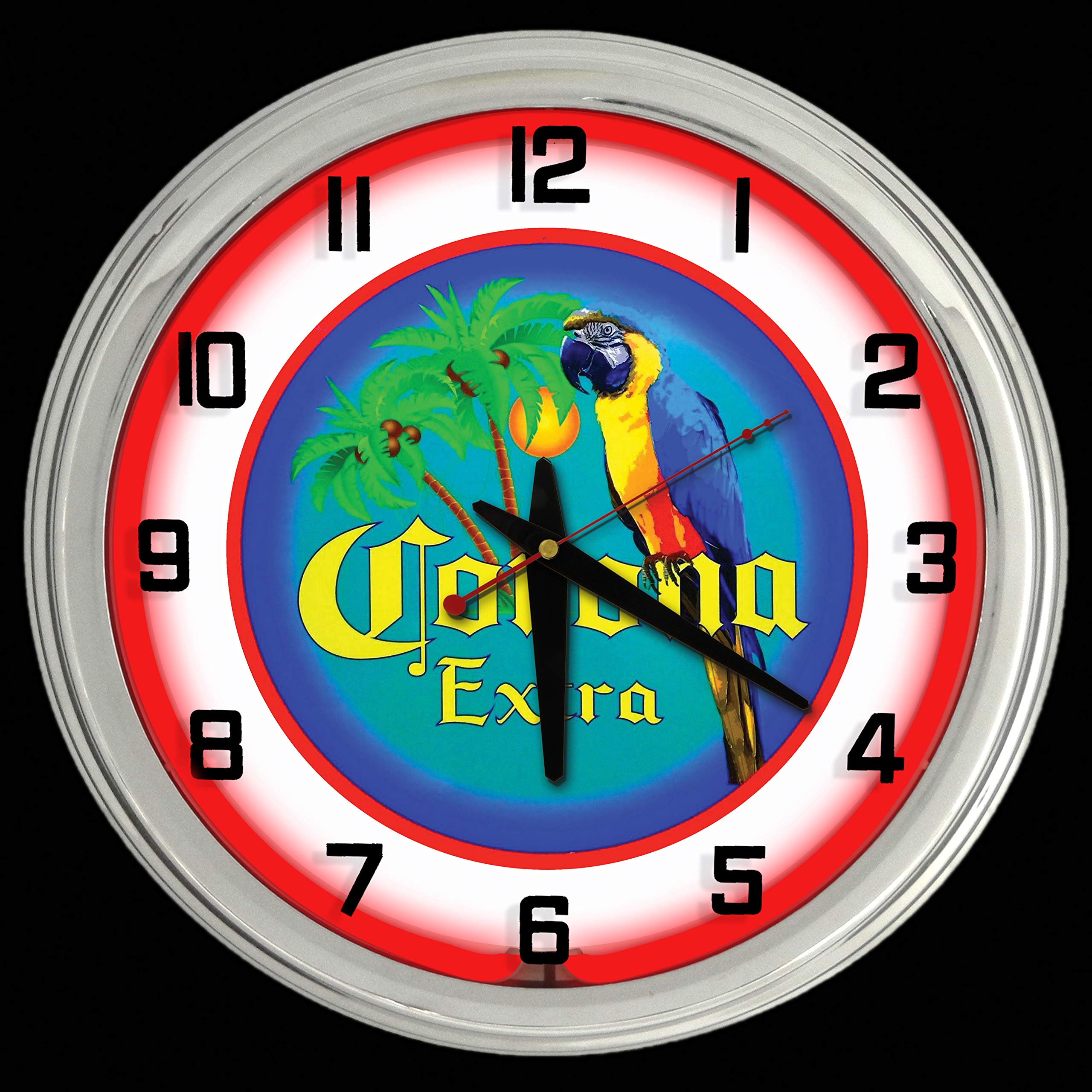 ELG Companies LLC 16" Corona Extra Beer Sign Red Neon Clock