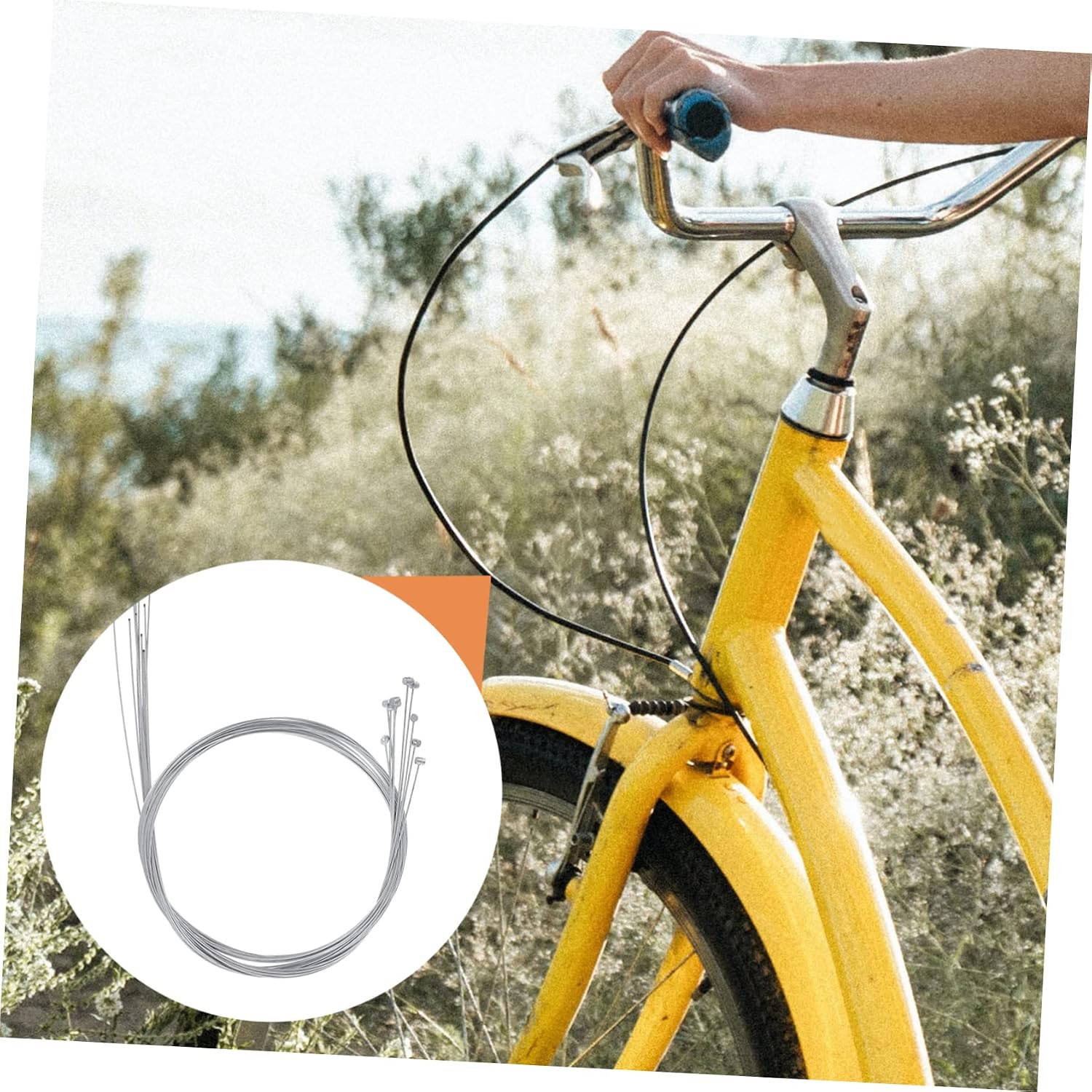 10Pcs Bicycle Brake Cable Kit for Mountain and Road Bikes Inner Brake Wires Compatible with Bike Types