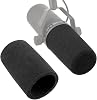 SM7B Pop Filter - Mic Windscreen Wind Cover Compatible with Shure SM7B Vocal Dynamic Microphone Black Noise Cancellation Windsock Cover by WIBOND