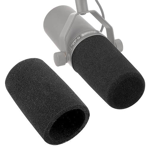SM7B Pop-Filter – Mikrofon-Windschutzscheiben-Abdeckung, kompatibel mit Shure SM7B Gesangsmikrofon, schwarz, Geräuschunterdrückung, Windsackabdeckung von Wibond - SM7B Mikrofonabdeckung