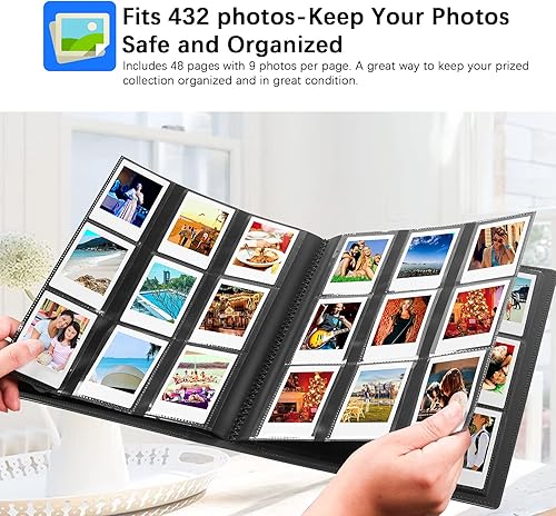 Miniatura 6 de Álbum de fotos de 432 bolsillos para cámara Fujifilm Instax Mini, cámara Polaroid, para cámara instantánea Fujifilm Instax Mini 11 90 70 9 8+ 8