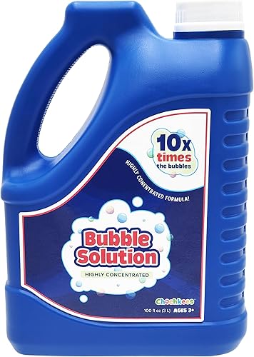 Solución concentrada de burbujas de 100 onzas, repuestos de hasta 8 galones, solución concentrada no tóxica para máquinas de burbujas, varitas de
