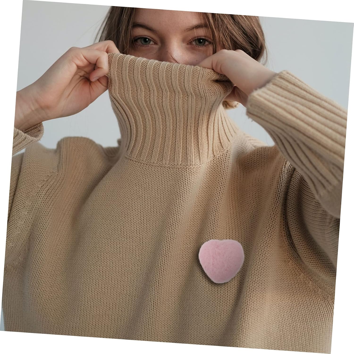 NUOBESTY 45pcs Felt Heart Shape Ornaments for Crafting Brooch Accessories for Clothing Hairpins Projects