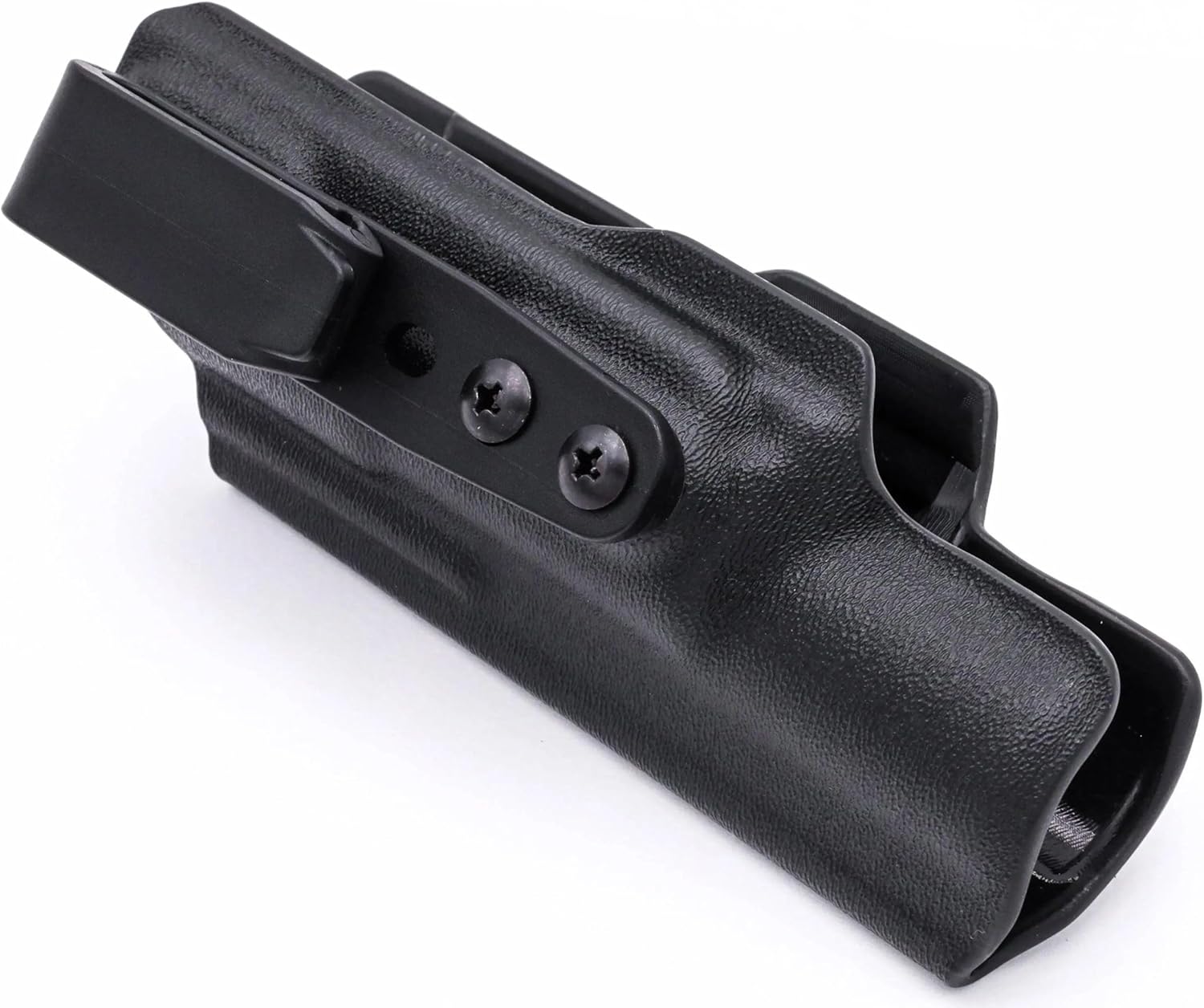 Rounded XFER Weapon Mounted Light IWB Holster - Inside Waistband Concealed Carry, American Made, Concealment Express, Black Kydex, Fits:
