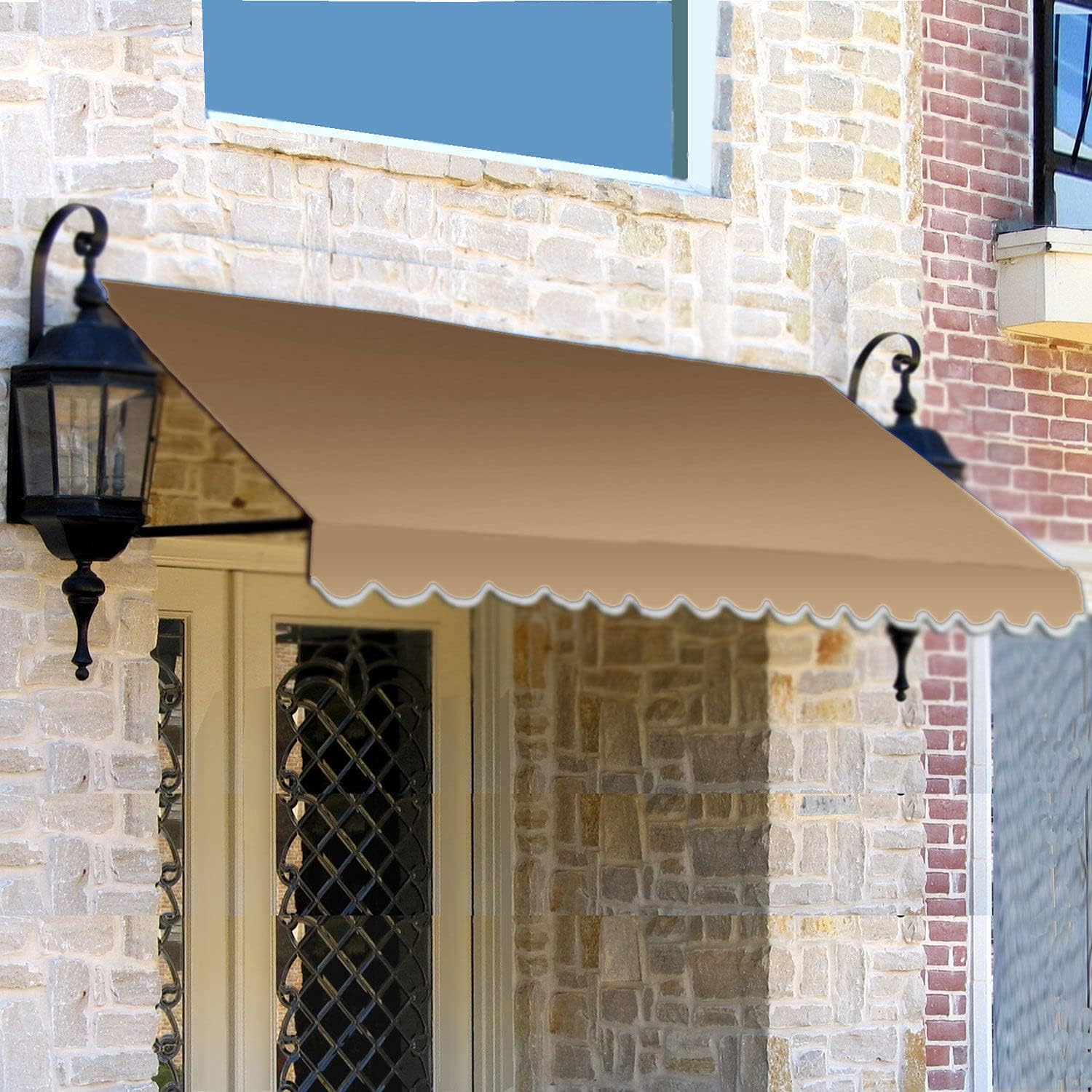 Awntech 3-Feet Dallas Retro Awning, 31 by 24-Inch, Tan
