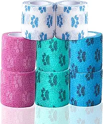 Envoltório autoadesivo - Bandagem de pata de cachorro para feridas - envoltório veterinário para cães - elegível para FSA e HSA - envoltório veterinário para cuidados com feridas, cuidados com patas -