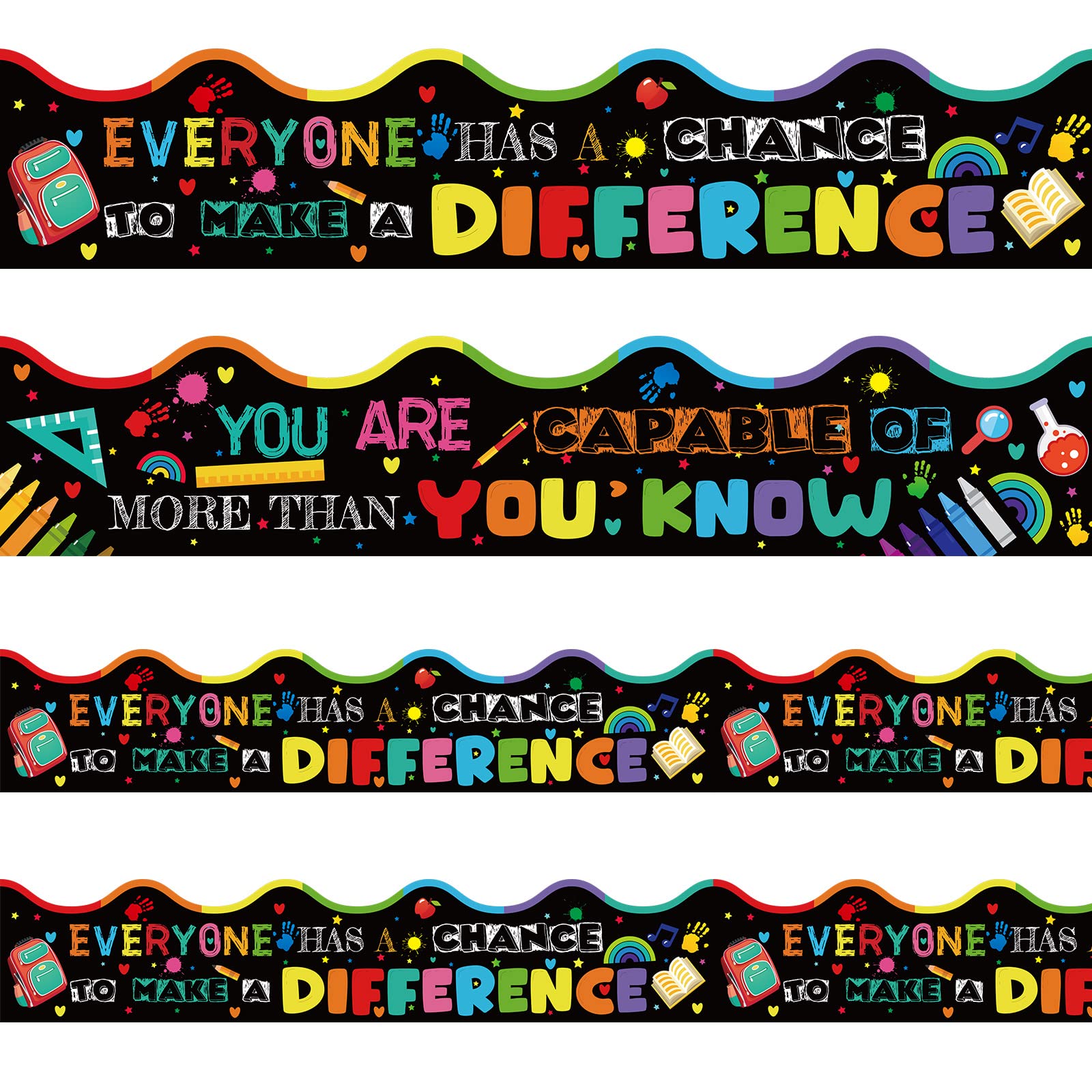 Buy Sherr 138 ft Inspirational Quotes Bulletin Board Borders