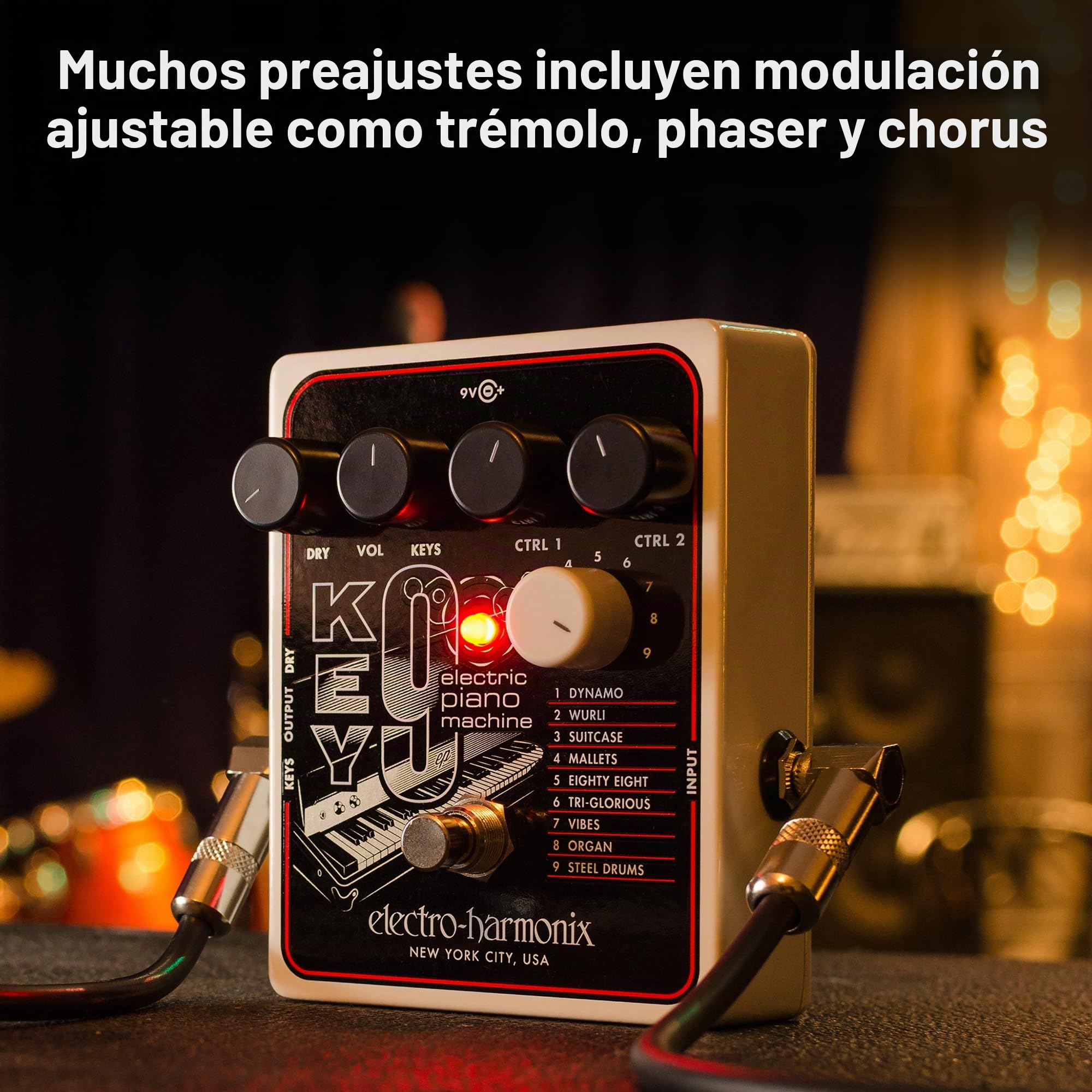 Amazon.com: Máquina Electro Harmonix Key 9, efecto individual para