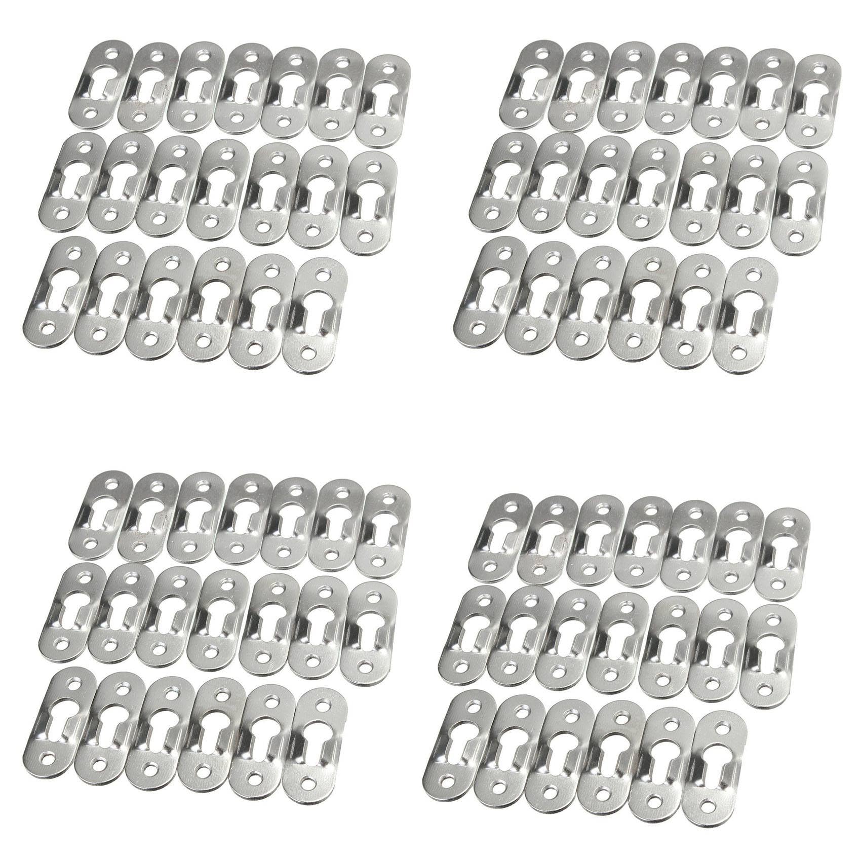 Jnchdghwa Silver 80 Pcs 44Mm Metal Keyhole Hanger Fasteners Picture Photo Painting Fasteners