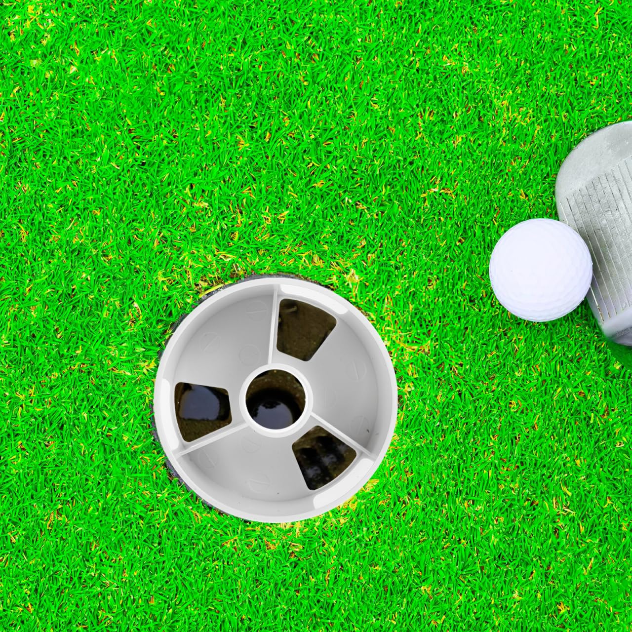 WINOMO 2er-Set Golf Putting Cup – 4-Zoll Trainingsloch für Zuhause, Garten & Grün – Hochwertiger Kunststoff (Weiß)