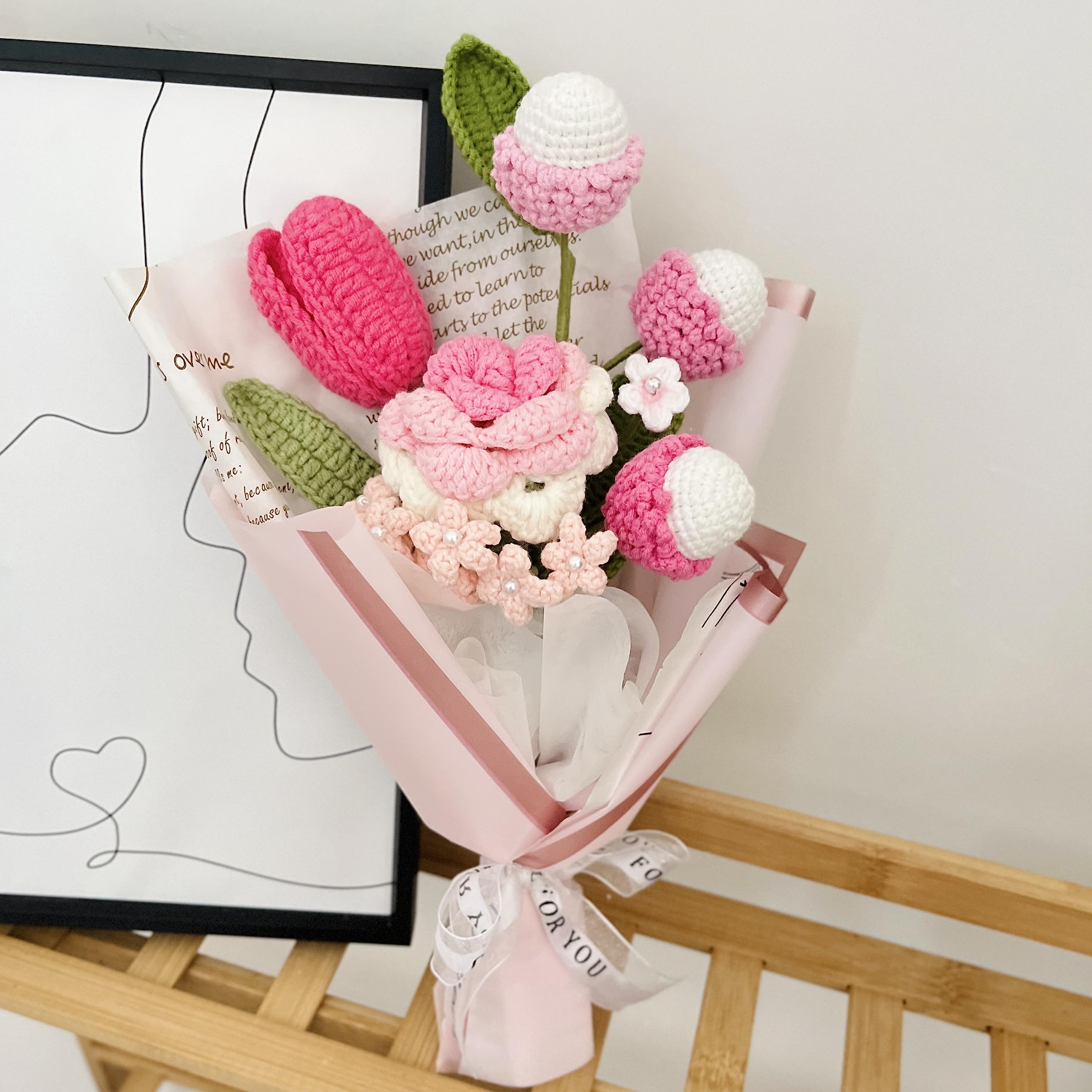 Amazon｜JOMODECOR 手作りライチ果物 チューリップ ローズ/バラ