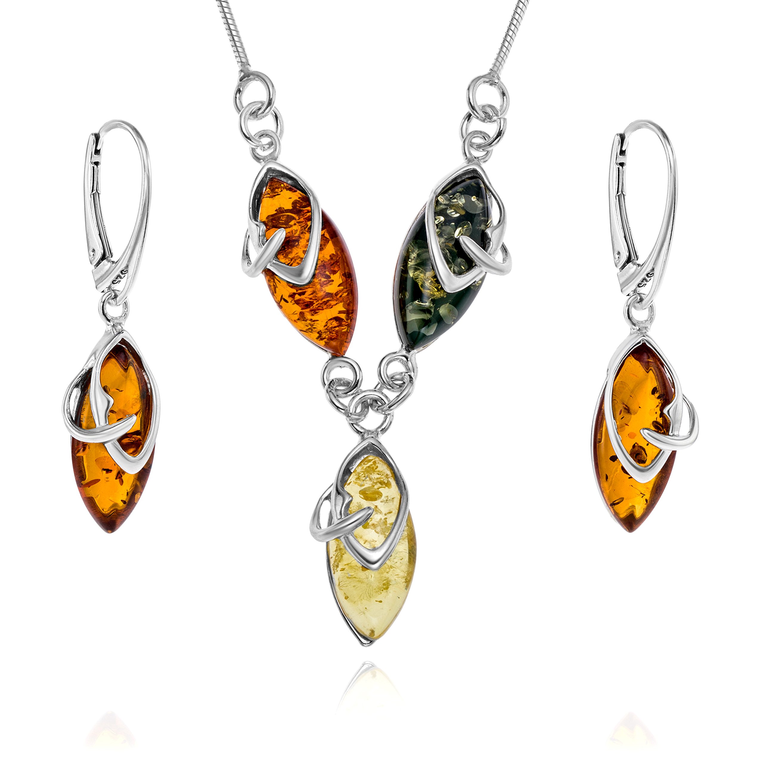 Copal Orecchini In Ambra Baltica E Argento 925 Con Rivestimento Dorato: Eleganza Naturale Made In UE - 5