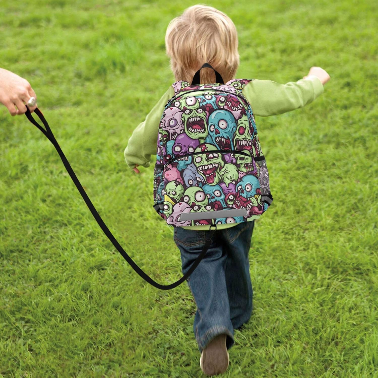 JUNZAN Colorful Yelling Zombie Kid's Toddler Backpack for Boys Girls Mini Schoolbag Preschool Nursery Travel Bag - Image 7