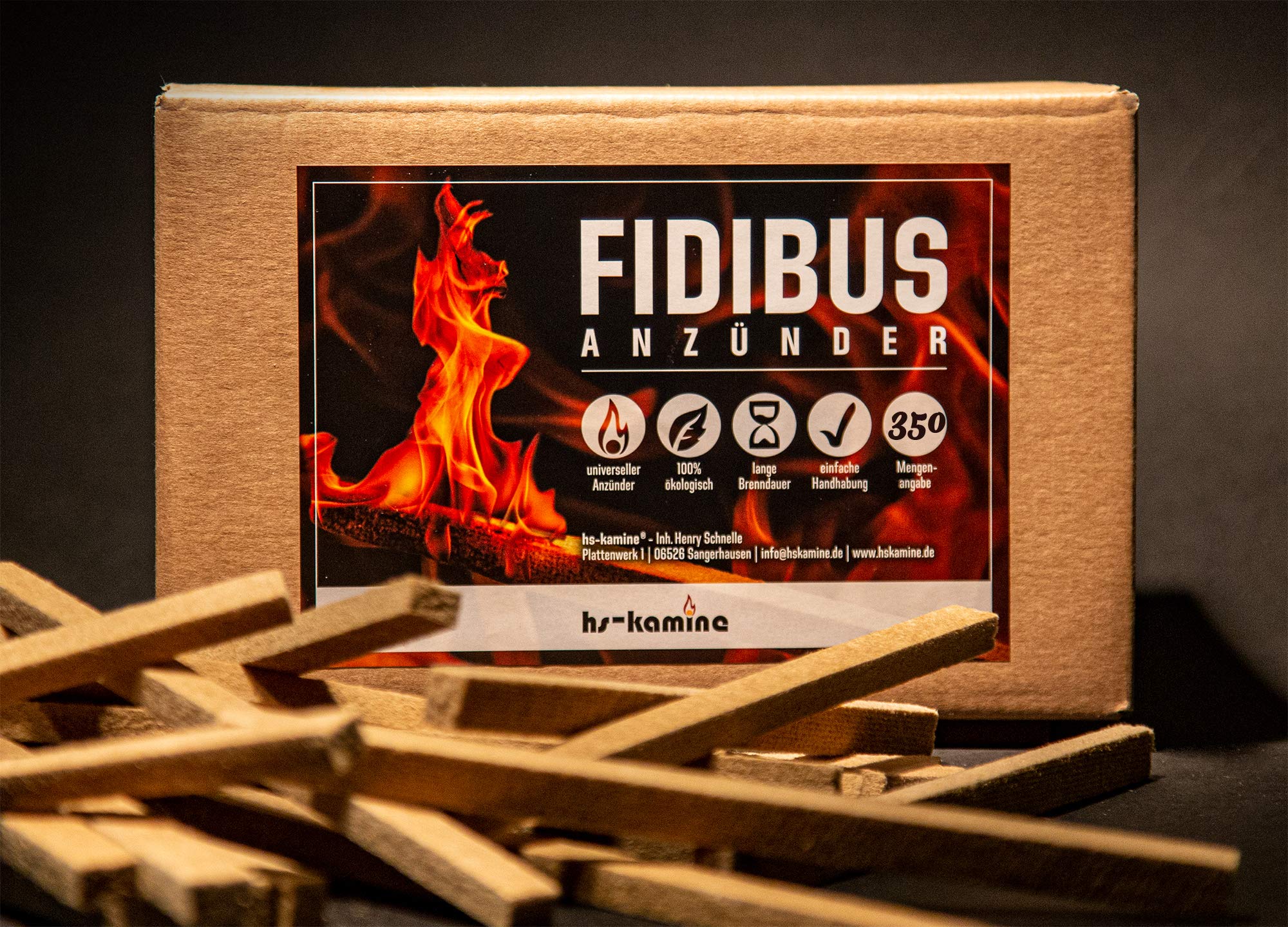 350 Stück Fidibus Anzünder Kaminanzünder Grillanzünder Premium Anzündstäbe