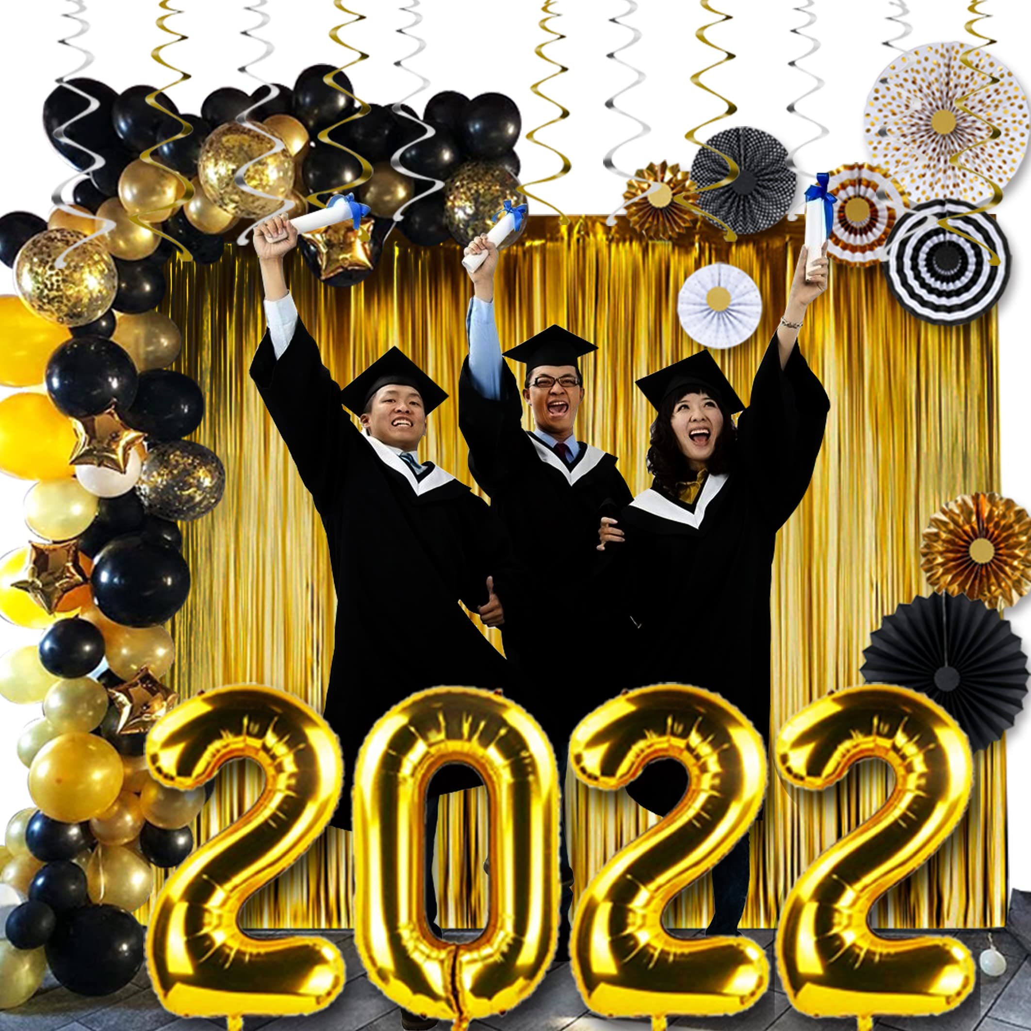 Buy Graduation Party Decorations 202240in 2022 Balloons,89Pcs Black