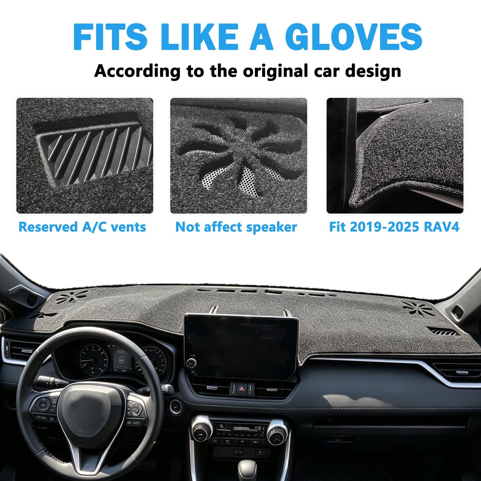 Armaturenbrettabdeckung für Toyota RAV4 2019-2024 2025 Armaturenbrett Abdeckung Zubehör Rot