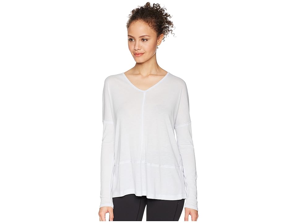 

Beyond Yoga Super Slick Boxy Pullover (Rainwash) Women's Clothing, Beige