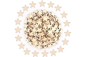 Framendino Wooden Stars 2 Inch, 100 Pack
