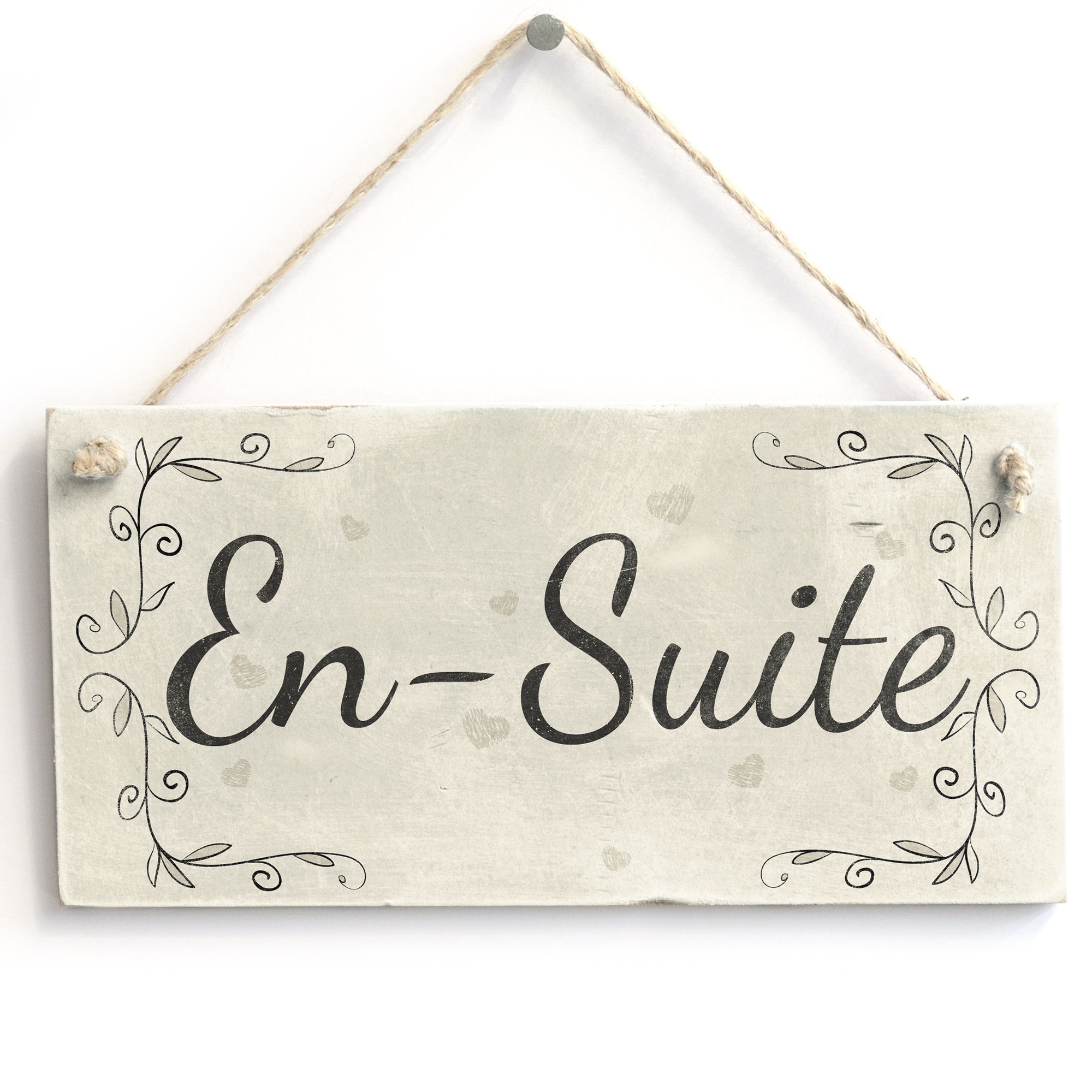 En-Suite - Handmade Vintage Style Wooden Door Sign/Plaque Bedroom/Ensuite