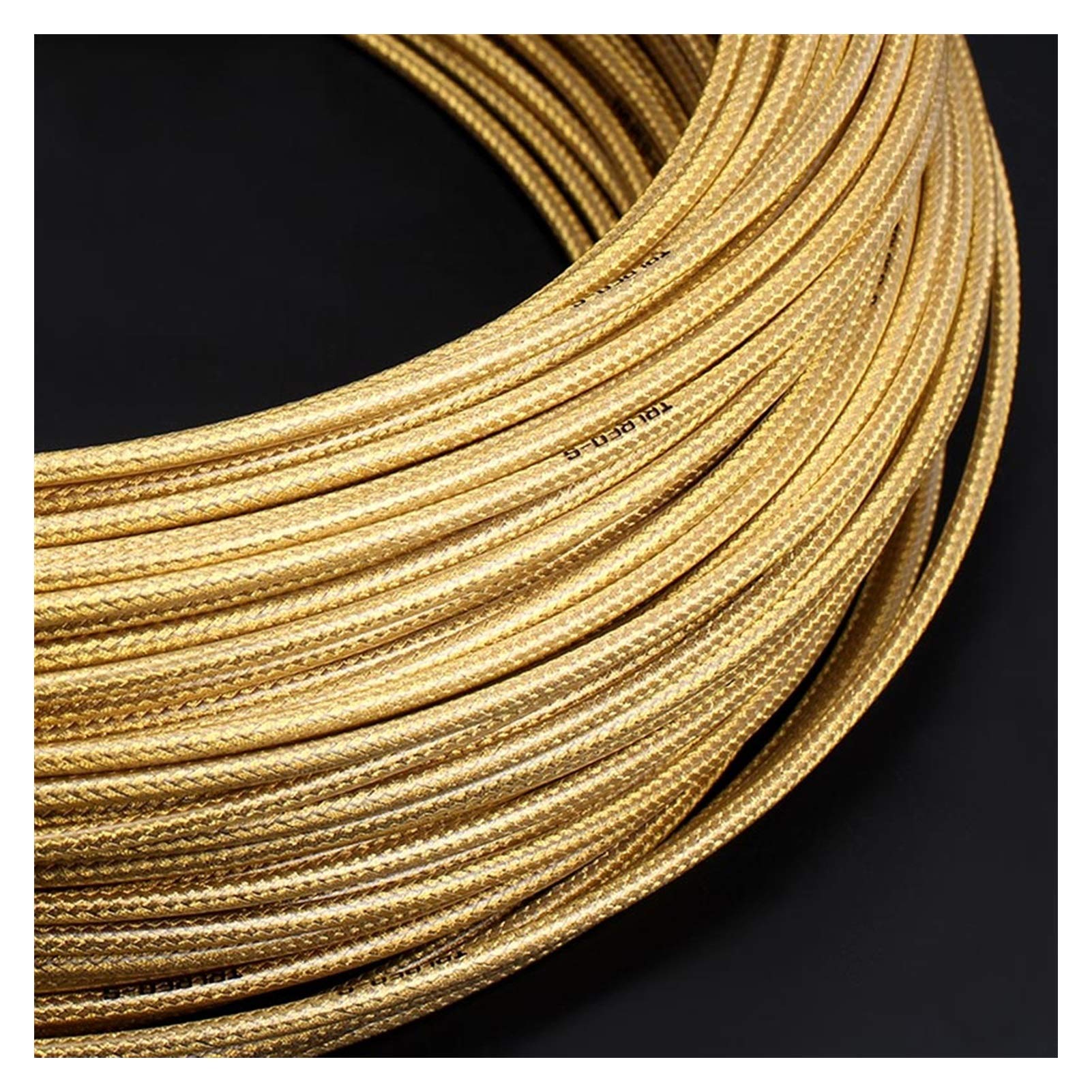Bike Brake Cables,Bicycle Brake Line 3m 5mm Bicycle Brake Cable Mountain Bike Shift Housing Derailleur Bicycle Cables Weaving Line Pipe Tube Shifting Wire (Color : Brake Gold)