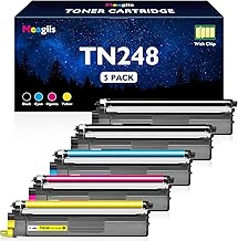 Meagiis TN248XL TN-248XL Toner Cartridge Compatible with Brother TN248XL TN-248XL CMYK for Brother MFC-L3760CDW MFC-L3740CDW HL-L3220CWE DCP-L3520CDWE MFC-L3560CDW (2 Black, 1 Cyan, 1 Yellow, 1
