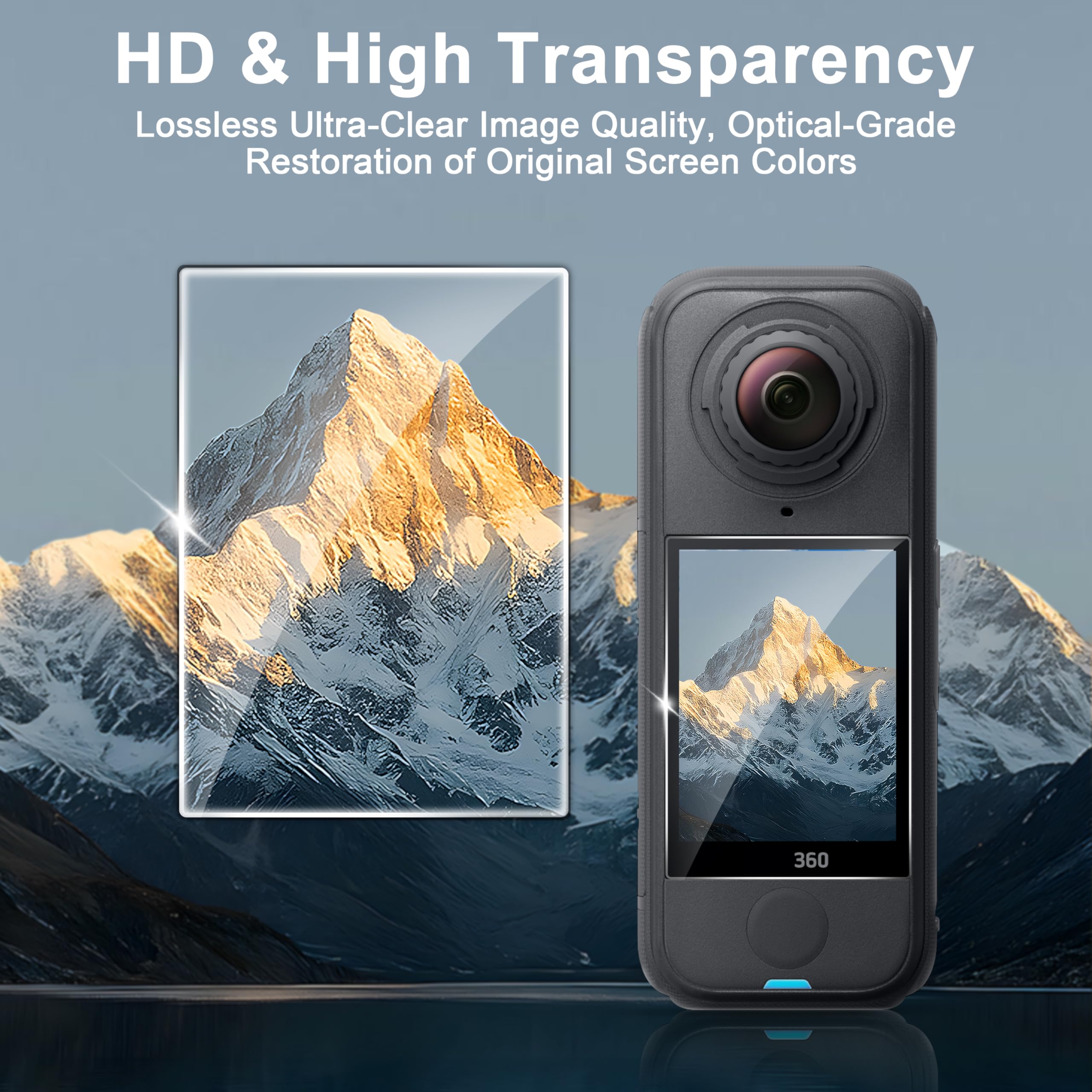 FiTSTILL 3 pellicole protettive per schermo LCD Insta360 X4, durezza ultra HD, in TPU, per fotocamera Insta360X4, resistenti ai graffi