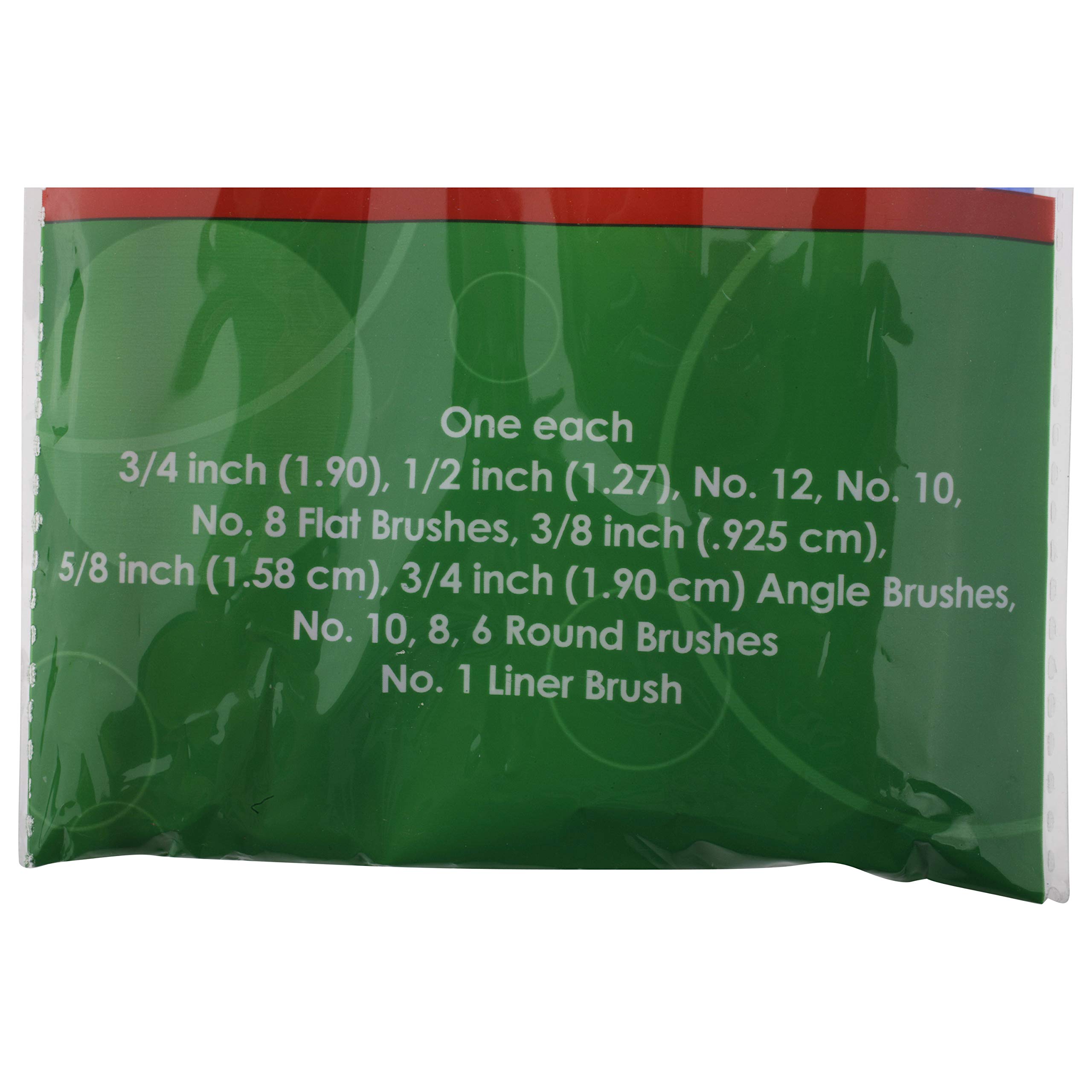 Apple Barrel Multicolor Variety 12-Piece Brush Set | Value Pack Brushes | Easy Grip Acrylic Handle | Use for Craft, Acrylic, Oil, Watercolor, Artist Face and Body Makeup Painting - for Adults and Kids - Image 4