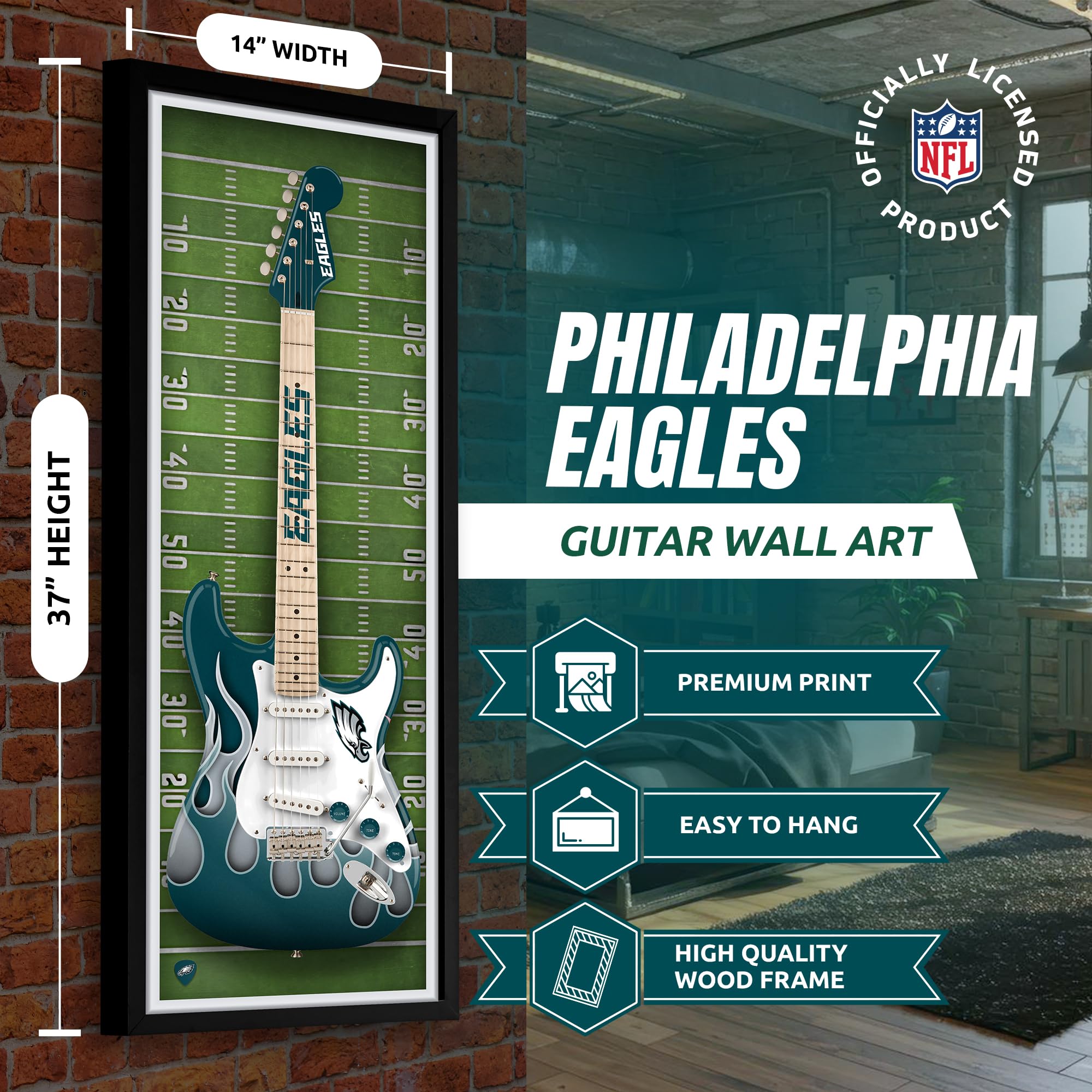 Amazon.com: Sporticulture NFL Philadelphia Eagles Framed Electric