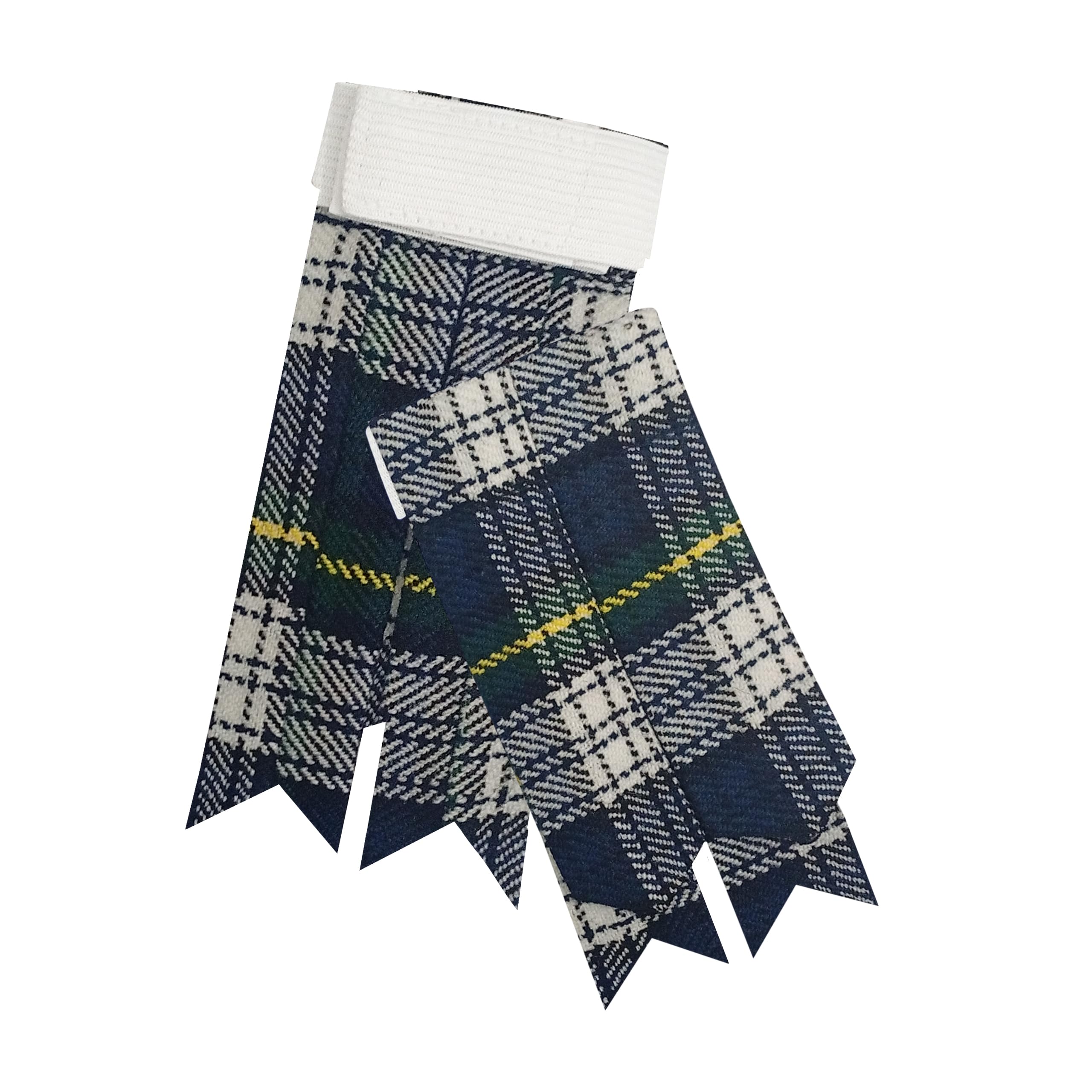 DSS KILT Scottish Traditional KILT HOSE FLASHES for Men-Men's Kilt Accessory, Dress Gordon Tartan, One Size