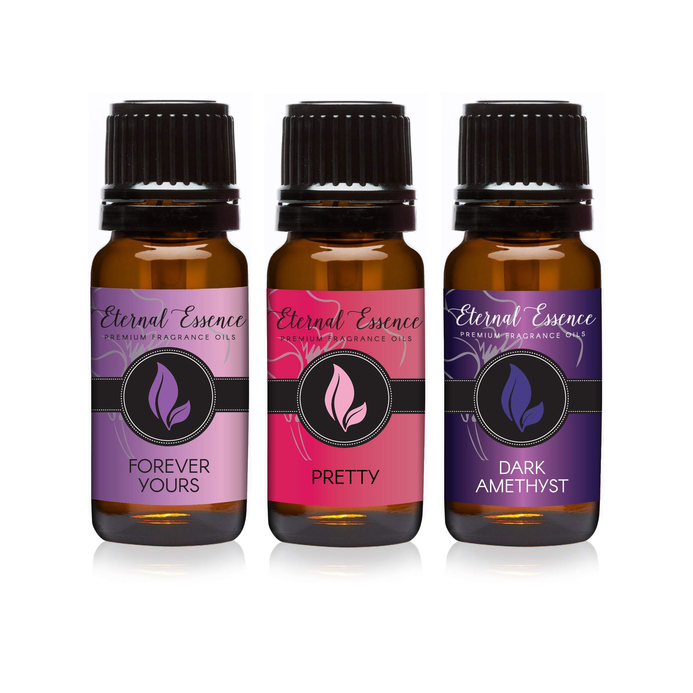 Eternal Essence Oils - Trio (3) - Forever Yours, Pretty &amp; Dark Amethyst - Premium Fragrance Oil - 10ML